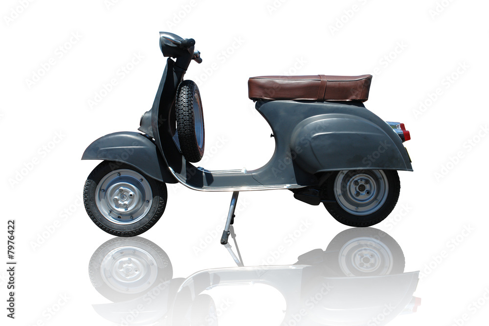 Naklejka premium Vintage vespa scooter (path included)
