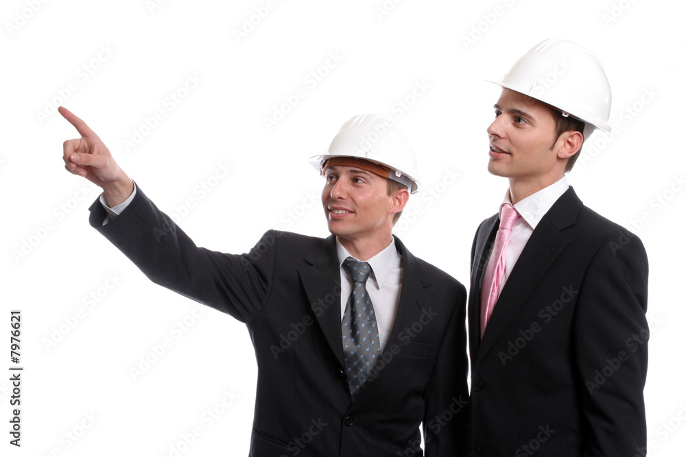 Engineers discussing new project Engineers discussing new project