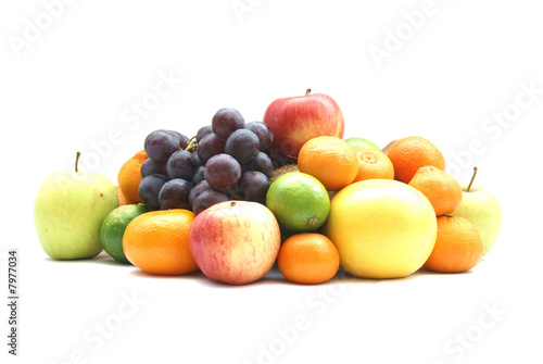 Fruits isolated on white