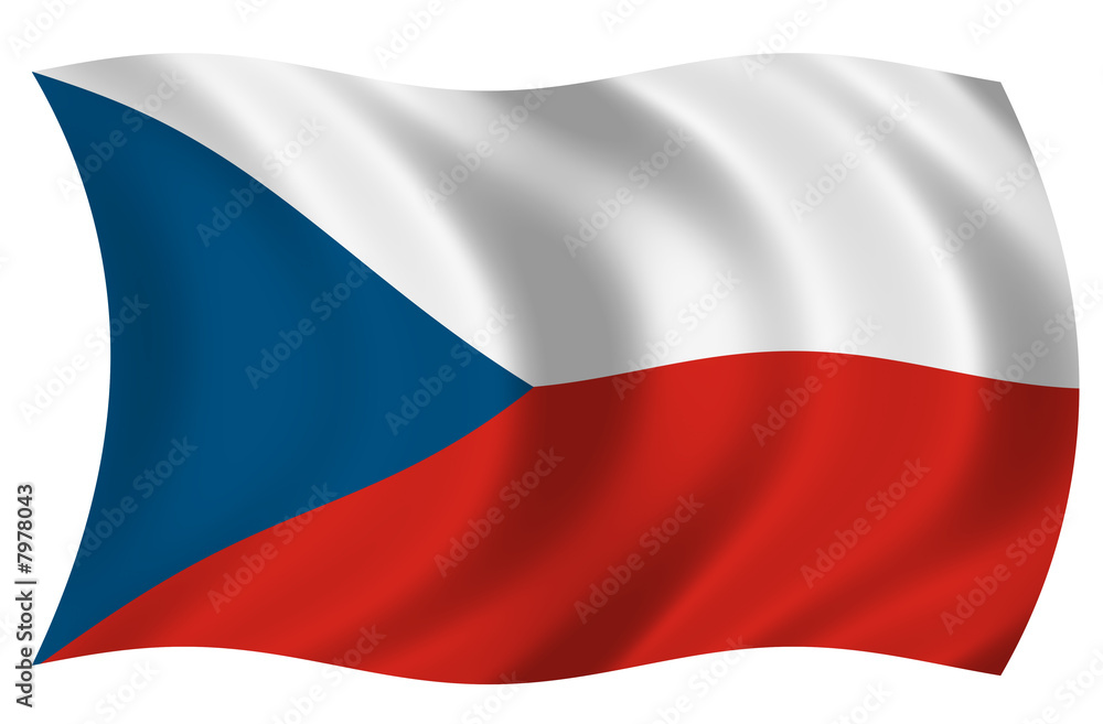 Bandera Republica Checa Stock Illustration | Adobe Stock