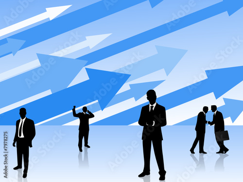 Businessman and arrow