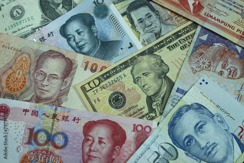 Canvas Print Currencies From Around The World