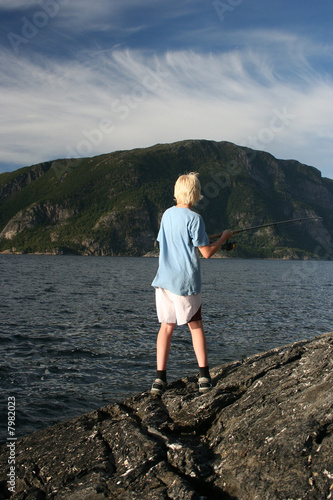 Boy fishing