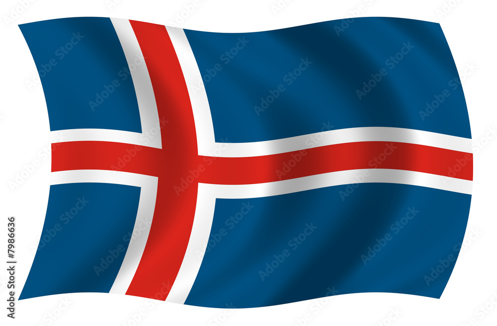 Fototapeta premium Bandera de Islandia