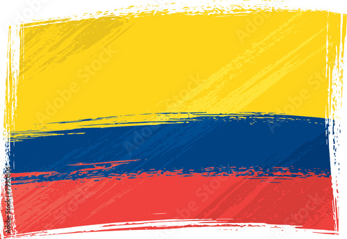 Grunge Colombia flag