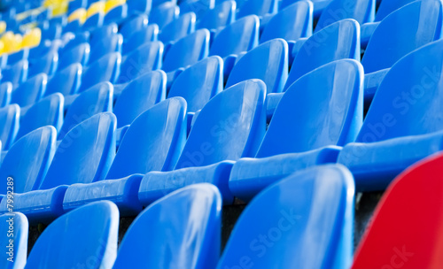 empty stadium chairs background