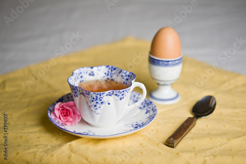 Cup of tea and egg