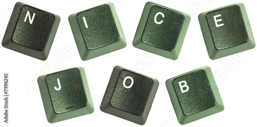 Keyboard keys spelling out the words “Nice job