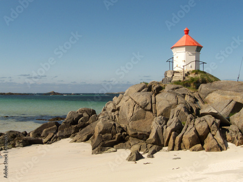 Lighthouse on Eggum's beach photo