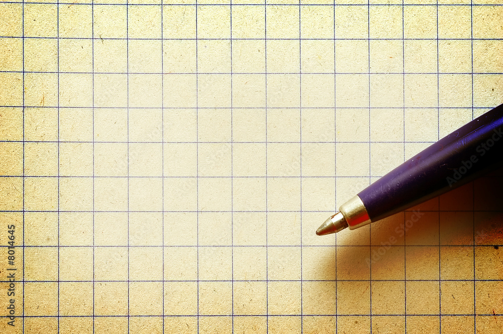 Pen on empy piece of paper. Pen on empy piece of paper.