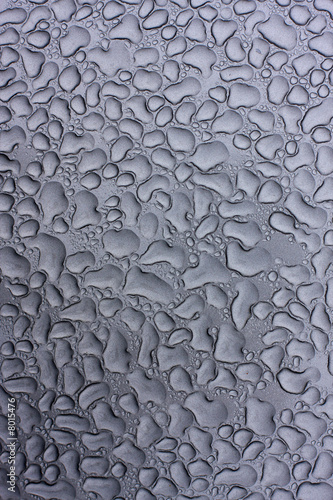 raindrops on metal