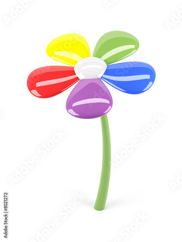 Isolated flower on a white background.