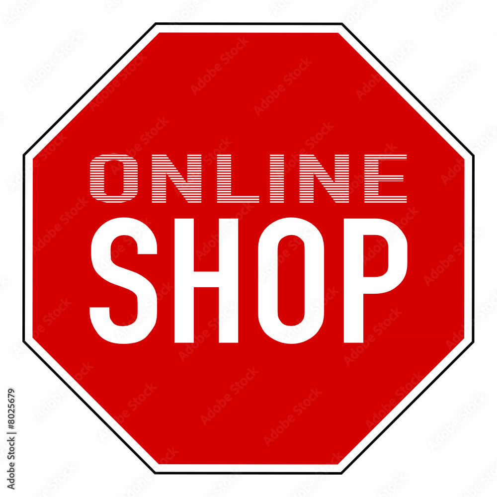 online-shop schild online-shop schild