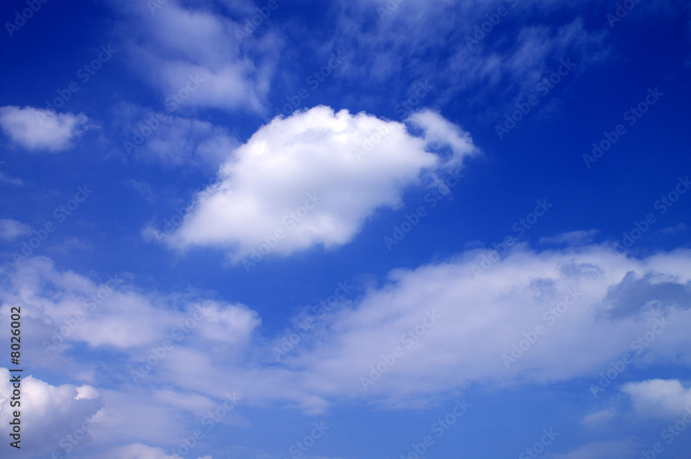 Obraz premium Blaue Himmel,weisse Wolken