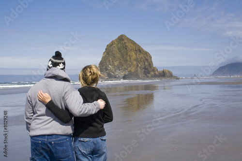 Mother and Daughter on the Beach