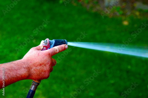 Watering the lawn © My 3 kids