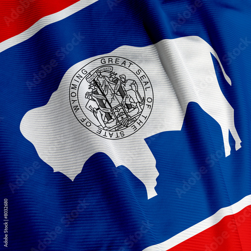 Wyoming Flag Closeup