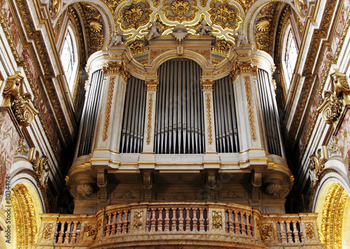 Golden Church Pipe Organ