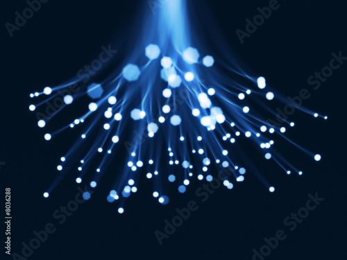 Blue optic fibers