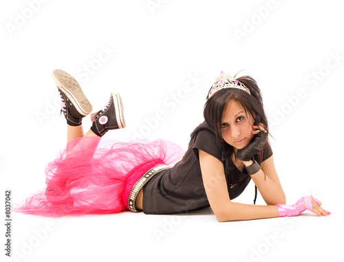 laying emo girl