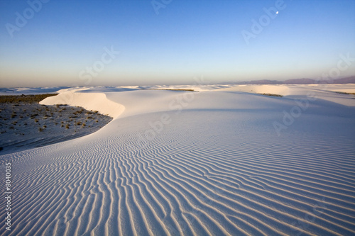 Just after sunrise in White Dunes National Monument