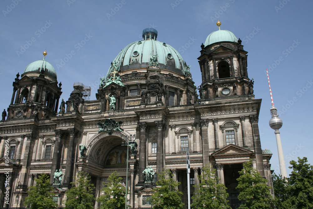 Berlin cathedral and TV tower
