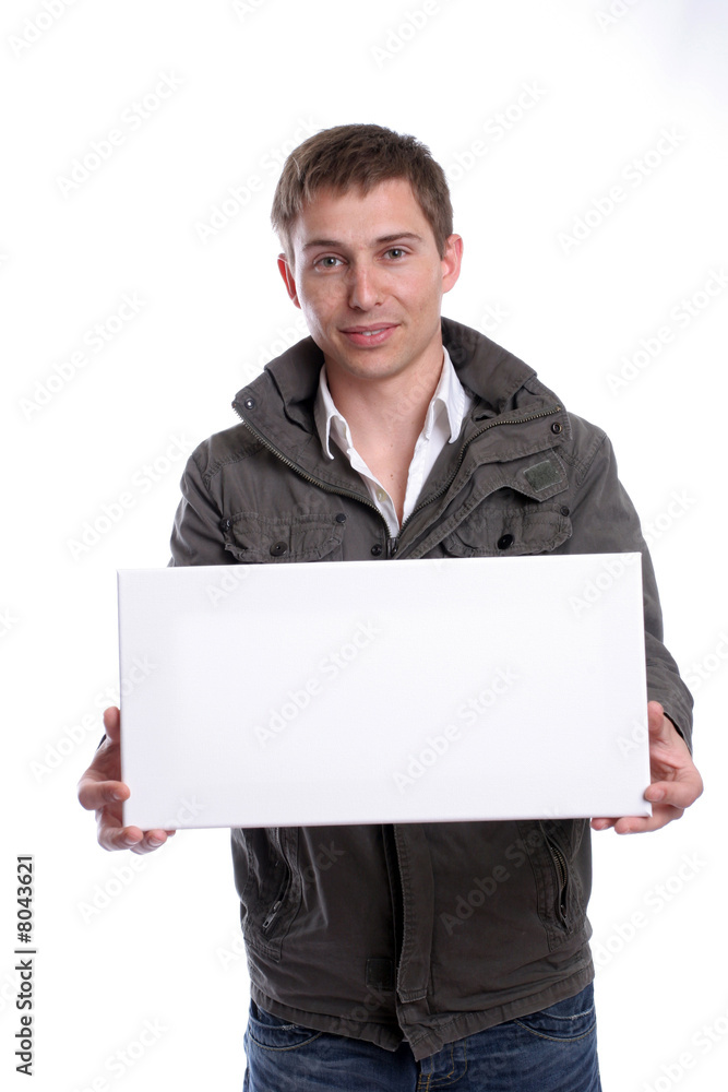 business man with an empty white card business man with an empty white card