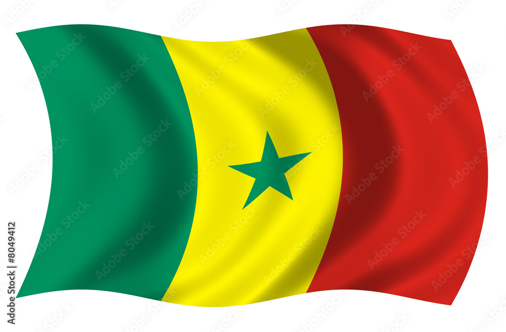 Bandera Senegal Stock Illustration | Adobe Stock
