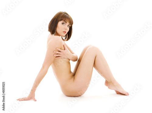 healthy naked brunette