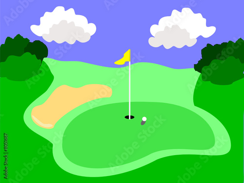 Golf Course Illustration