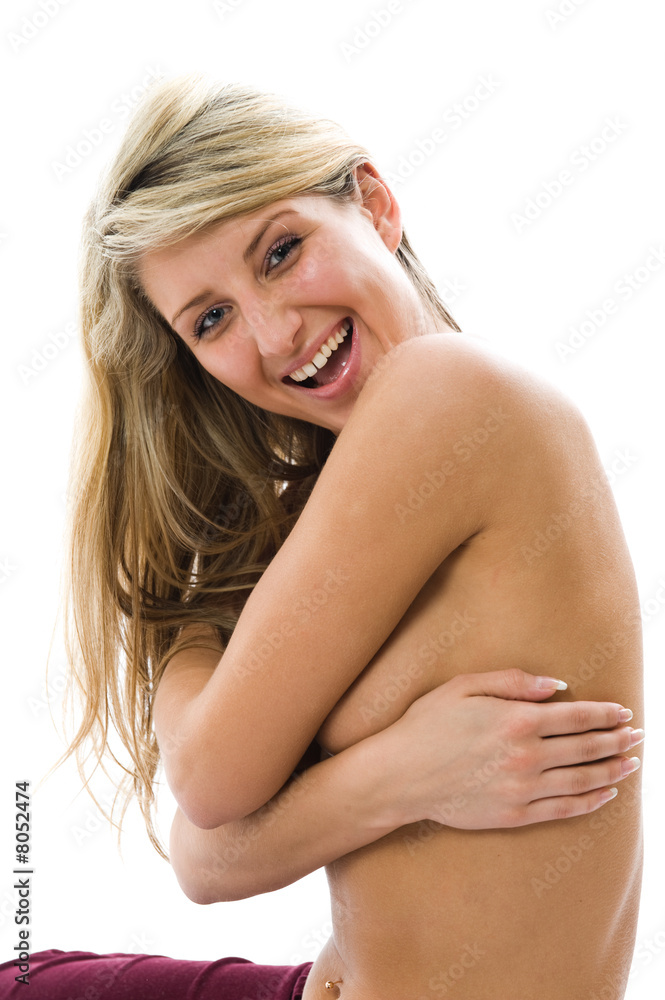 Fototapeta premium Beautiful sexy blonde teases