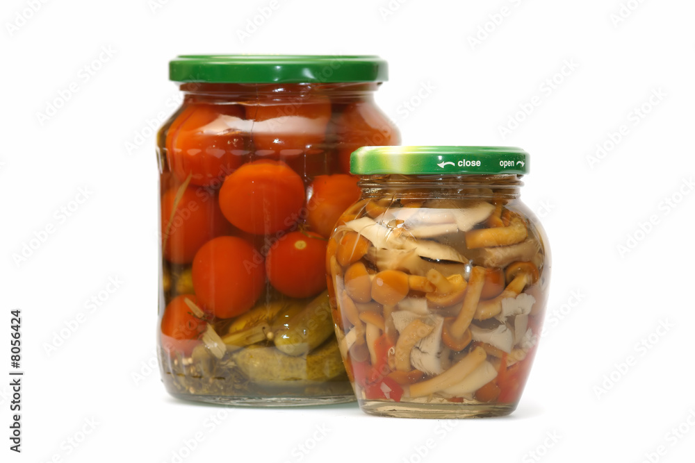 The tinned tomatoes and cucumbers The tinned tomatoes and cucumbers