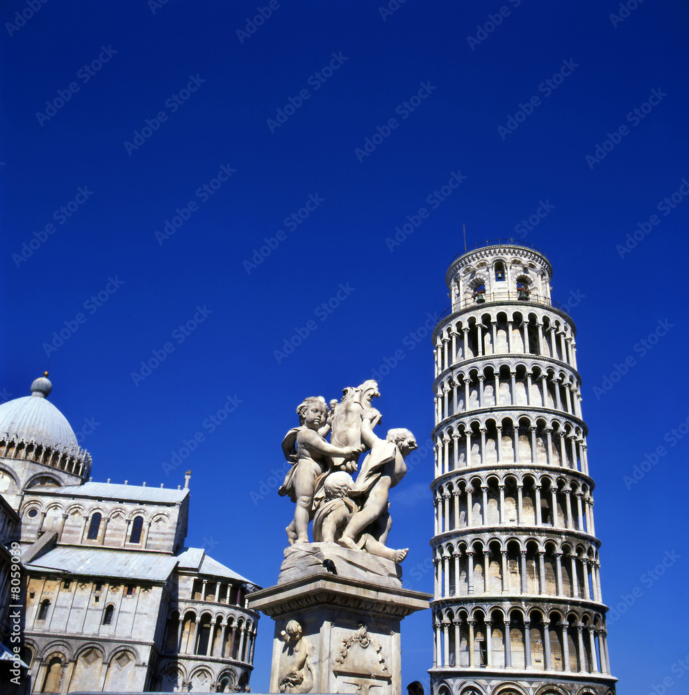 Leaning tower of Pisa in Italy