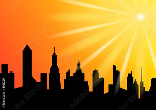 sunup on the city