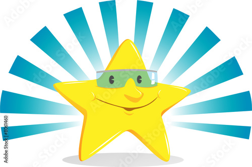 Smiling Star wearing Glasses