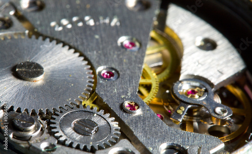 Wallpaper Mural close-up clock mechanism, shalow dof Torontodigital.ca
