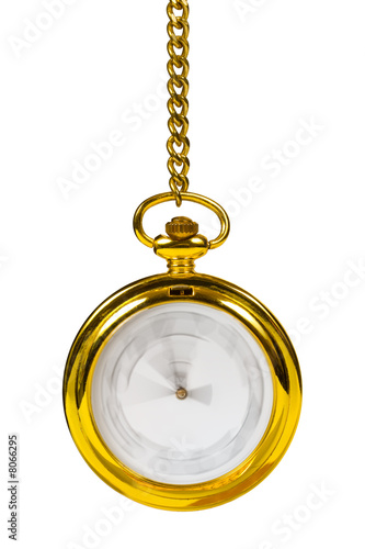 Retro golden clock - time passing concept