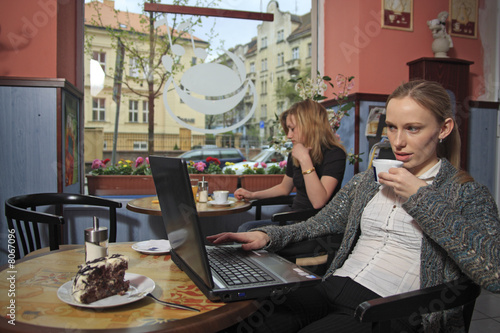 Girls in cafe