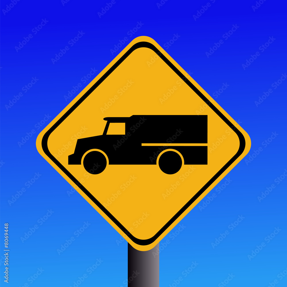 Warning trucks sign Warning trucks sign