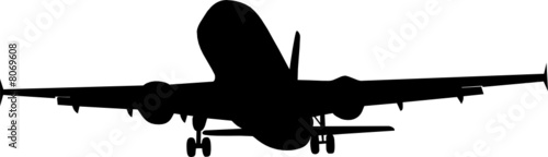 illustration of a airplane landing