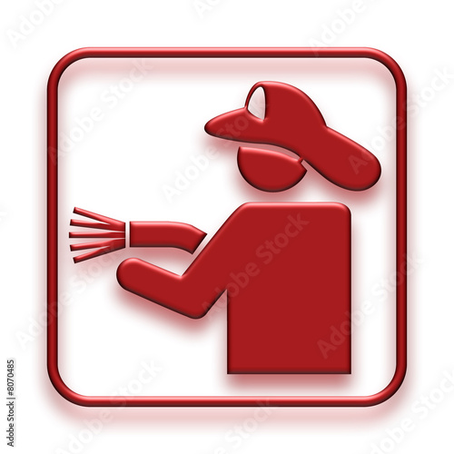 Feuerwehr Schild neon 3D