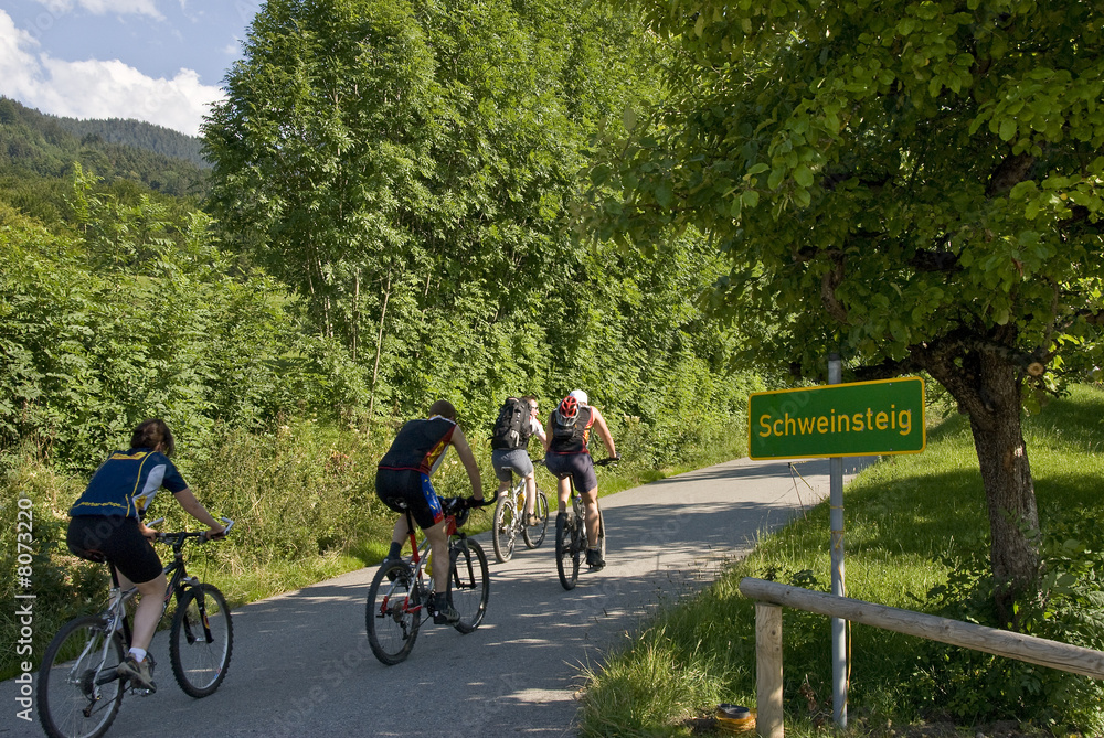 Naklejka premium MTB-Abendrunde am Hochries
