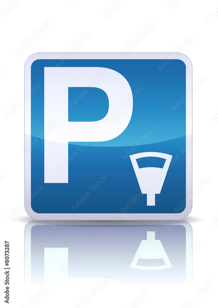 Panneau parking payant (reflet métal) Panneau parking payant (reflet métal)