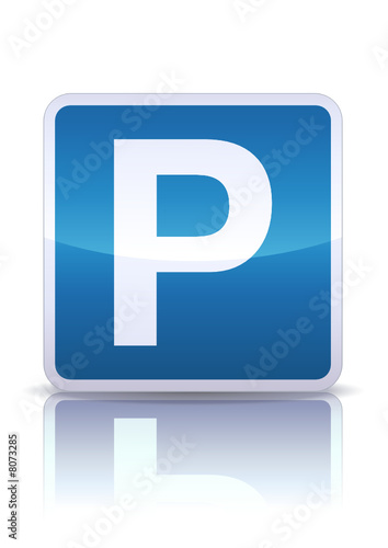 Panneau parking (reflet métal)