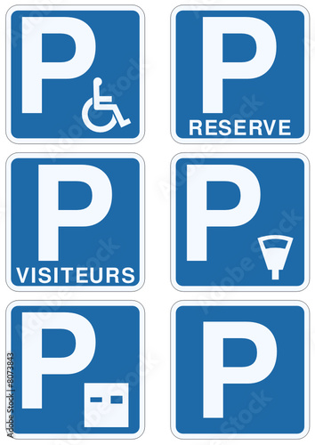 Panneaux parking classique (détouré)
