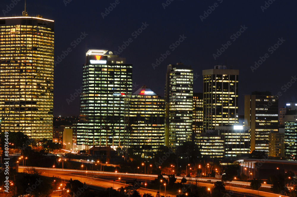 Fototapeta premium Perth bei Nacht