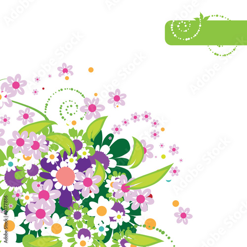 Beautiful floral frame, place for your text