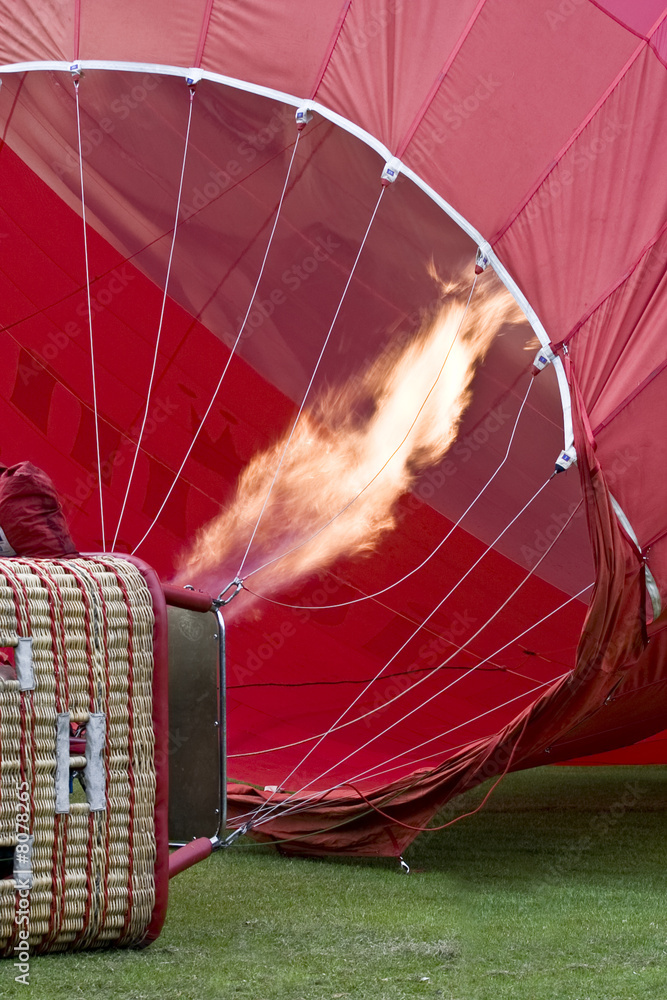 Obraz premium hot air balloon being inflated
