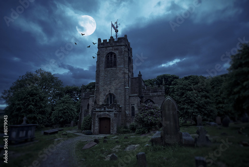 Fototapeta Haunted churchyard