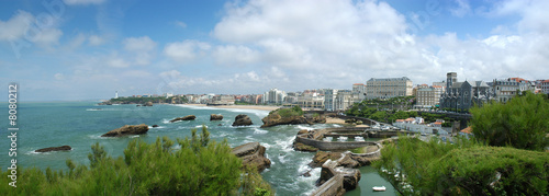 Biarritz waterfront panorama